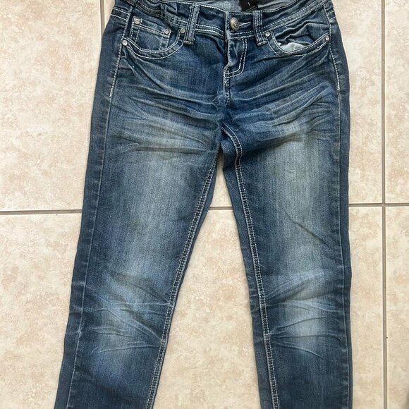 Women's Navy and Blue Jeans - Picture 1 of 2